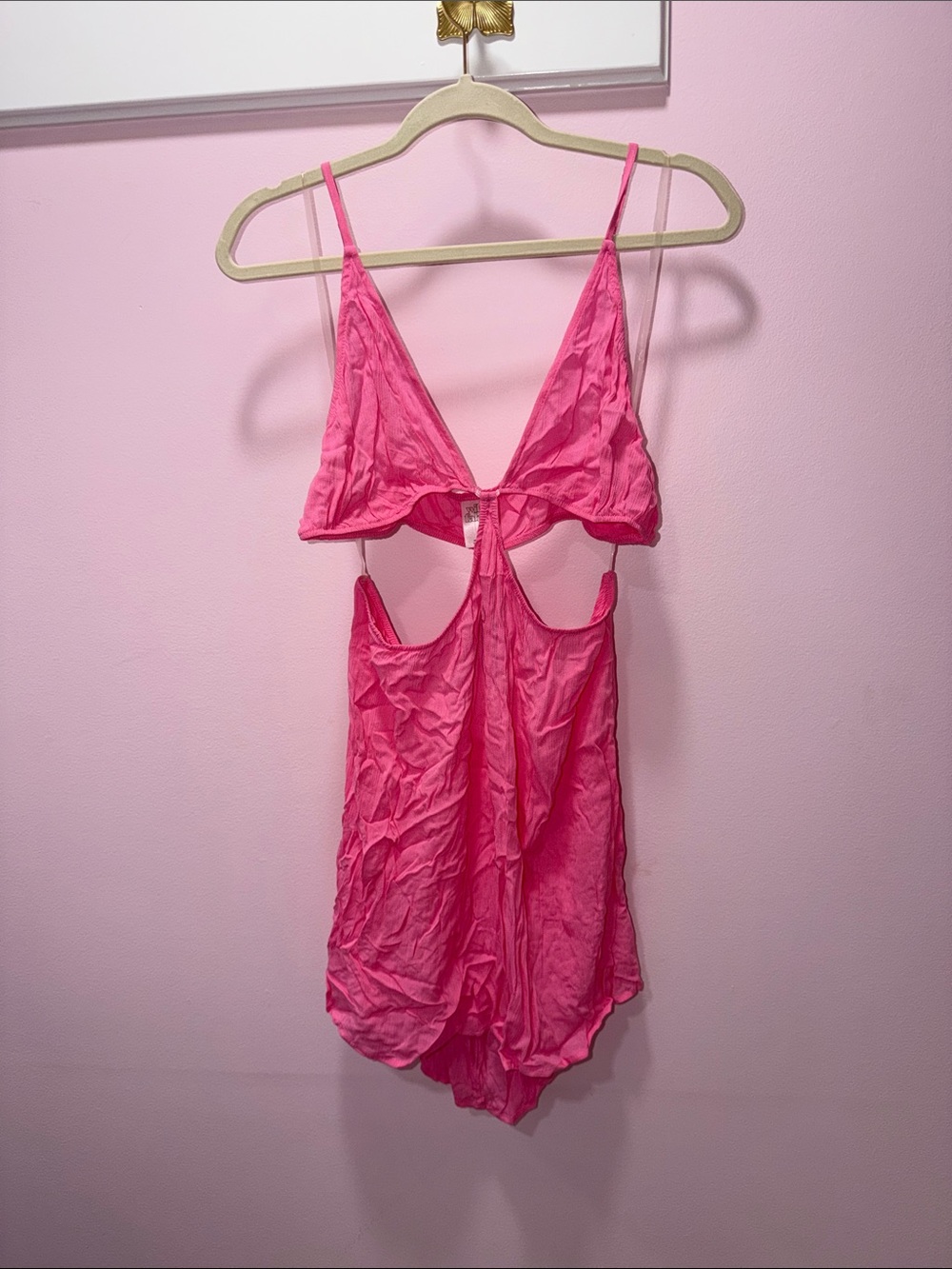 Hot Pink Strappy Cutout dress